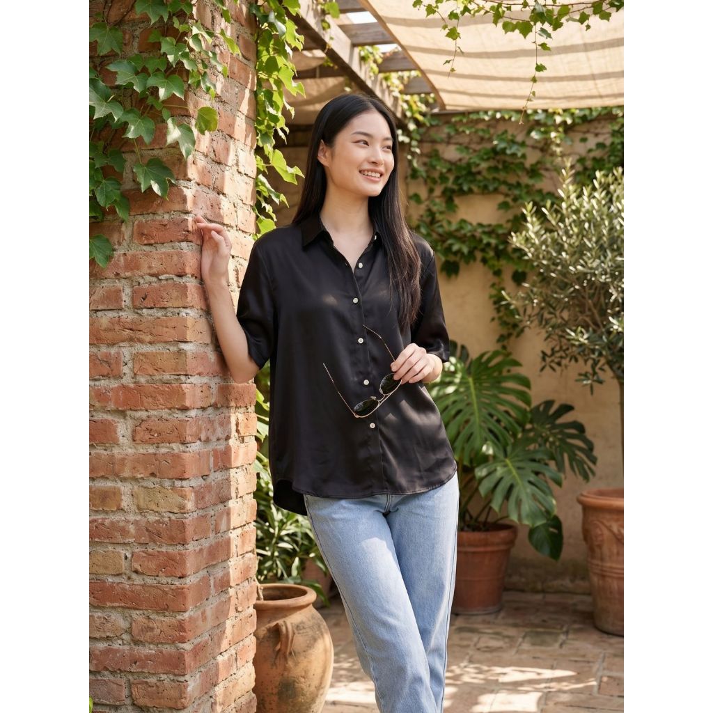 LEENBENKA Kemeja Wanita Vivi Shirt #9B69 - Gambar 3