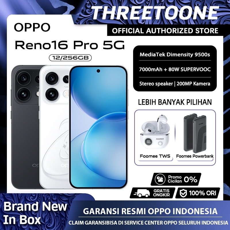 OPPO Reno16 Pro 5G 12/256GB (12+12GB Extended RAM) Snapdragon 7 Gen 4 5OMP Ultra wide Selfie