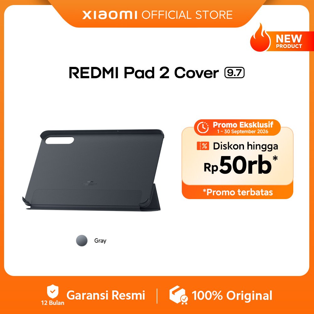 Xiaomi REDMI Pad 2 9.7 Cover | Tri-point suppport | Stabil dan andal | Smart wake-up | Buka cover, langsung siap digunakan [Xiaomi Official Store]