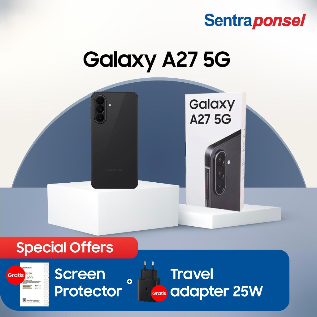 Samsung Galaxy A27 5G 6GB/128GB 8GB/256GB / 6.7” FHD+ Super AMOLED Infinity-O display 120 Hz / Snapdragon 6 Gen 3 / Kamera Utama 50MP OIS