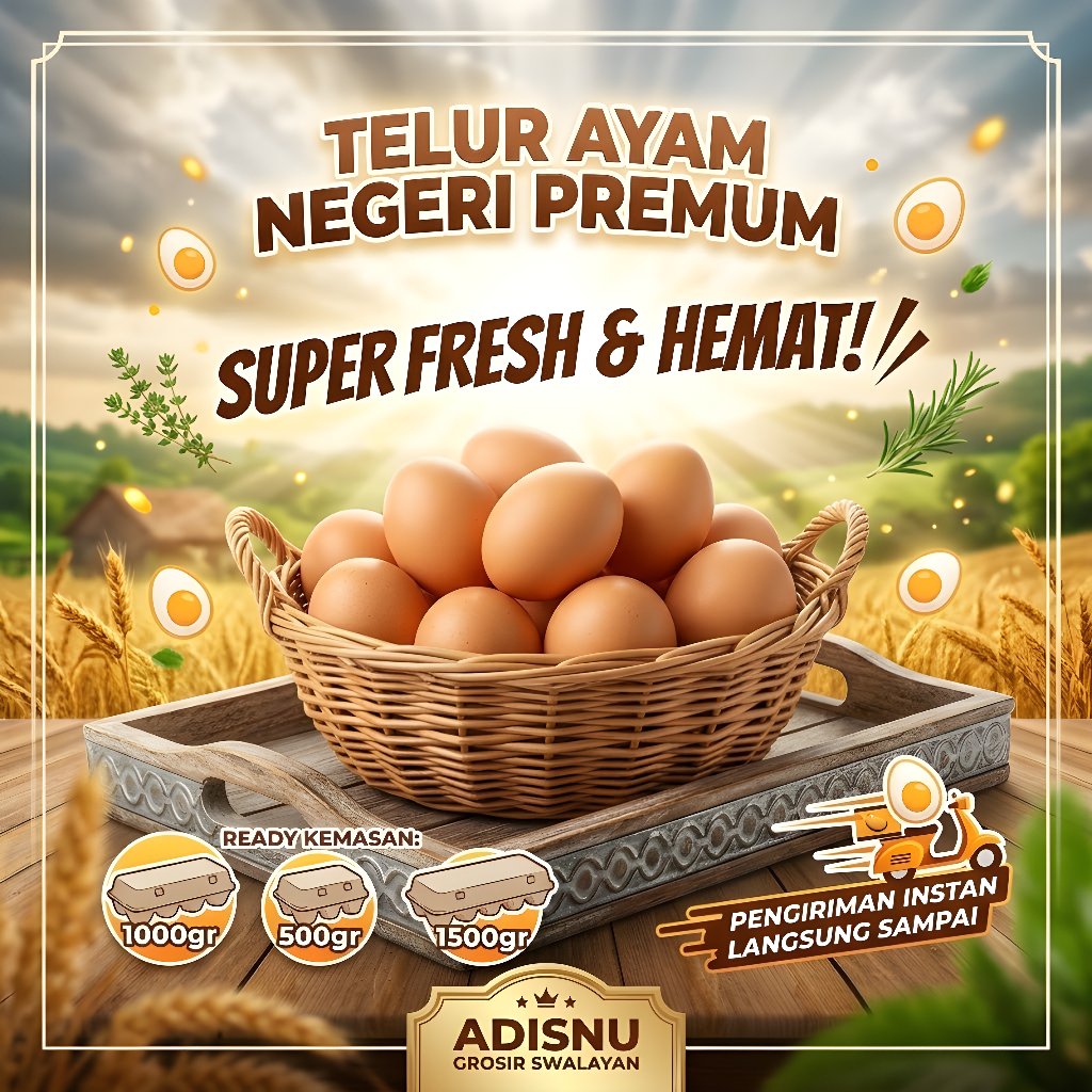 TELUR AYAM NEGERI 1 Kg FRESH INSTAN LANGSUNG KIRIM - Gambar 2