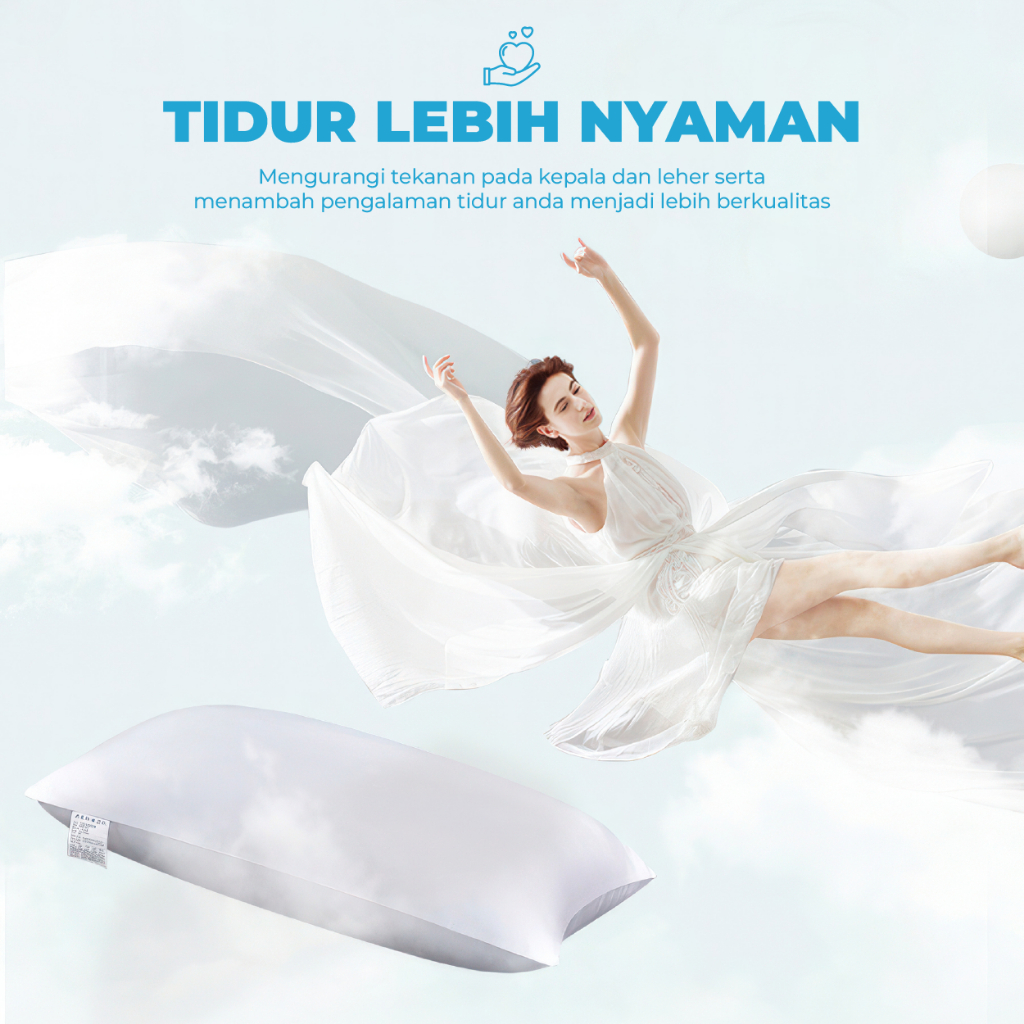 Bantal Tidur Empuk Bantal Lembut Isi Dacron Ukuran 45 X 65 CM - Gambar 3