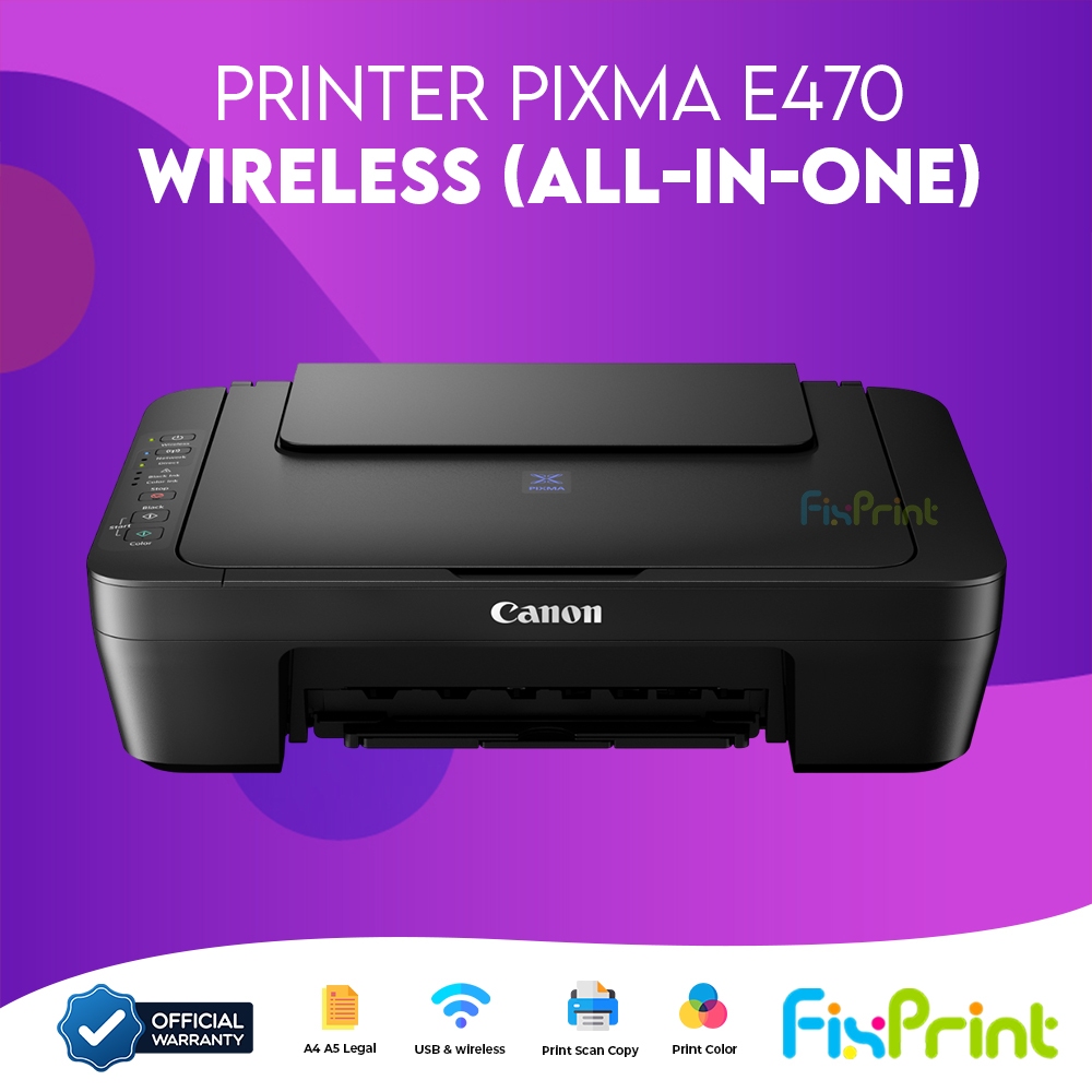 FixPrint Printer PIXMA Canon E470 All In One WIFI Multifunctions MG2570S Scan Copy Print A4 New 3 in 1 Multifungsi Original Garansi Resmi - Gambar 4