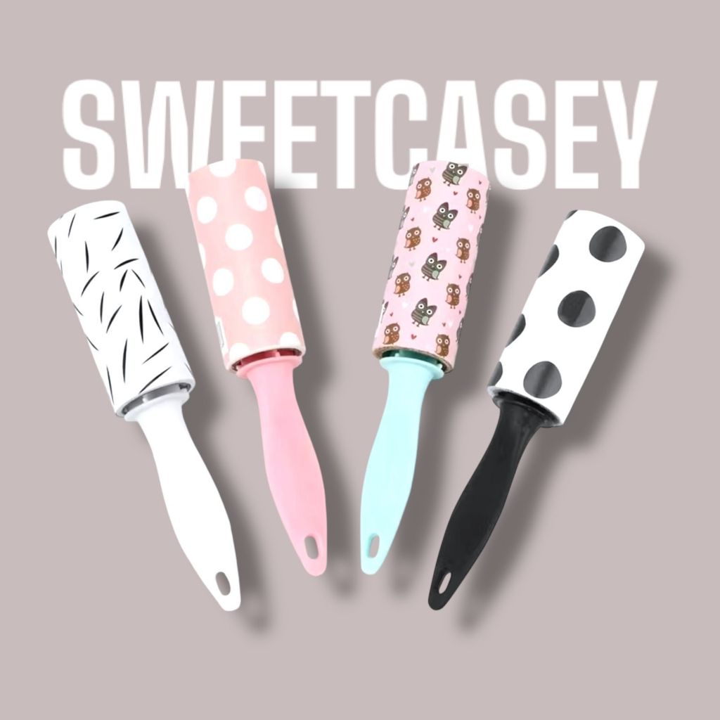 Sticky Lint Roller Motif Pembersih Debu Kotoran Bulu Hewan Multifungsi / Roll Bulu Kucing