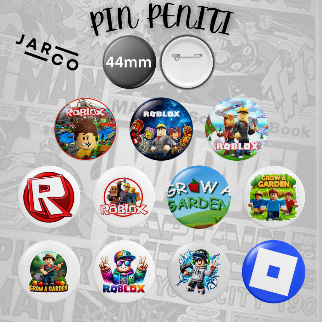 Jarco - 44mm mini Button Pin brooch, Roblox bag accessories, can ...