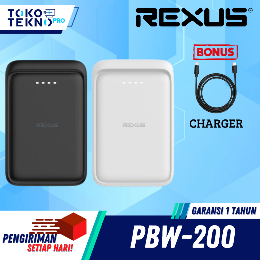 Rexus PBW20 / PBW-20 Power Bank 5000mAh Ultra Slim PowerBank Dual Output 10.5W LED Display