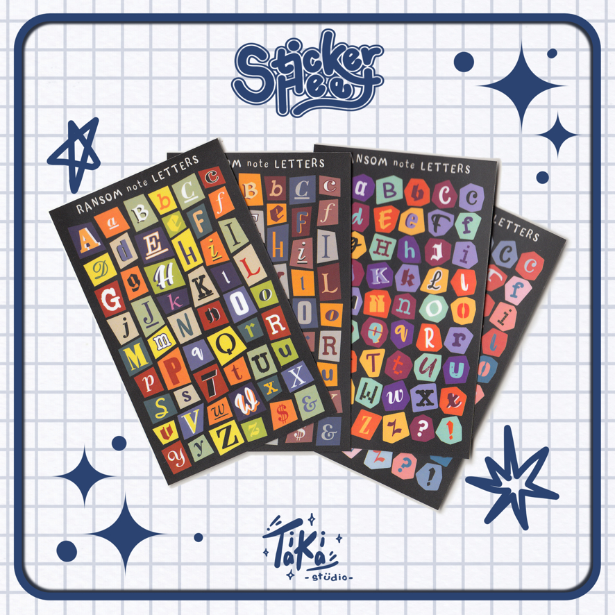 RANSOM Note LETTERS Sticker Sheet Ransom Letter Sticker/ Ransom ...