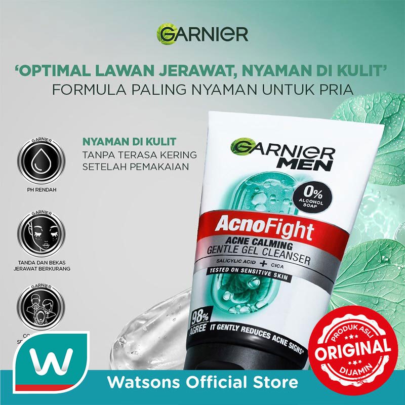 Garnier Men AcnoFight Acne Calming Gentle Low PH Gel Cleanser 100ml - Gambar 4