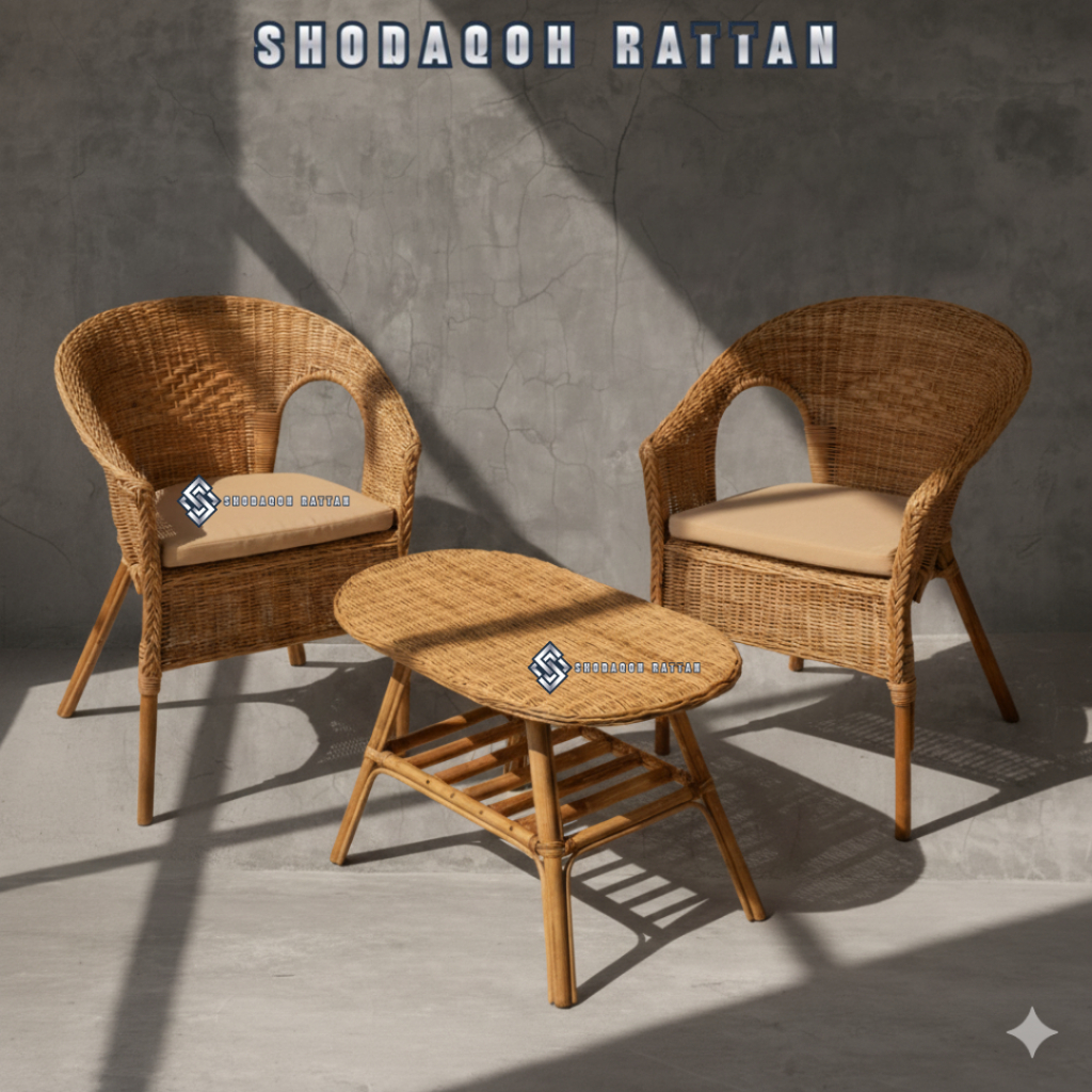 Minimalist Rattan Terrace Chair Woven Rattan Lounge Guest Chair with ...