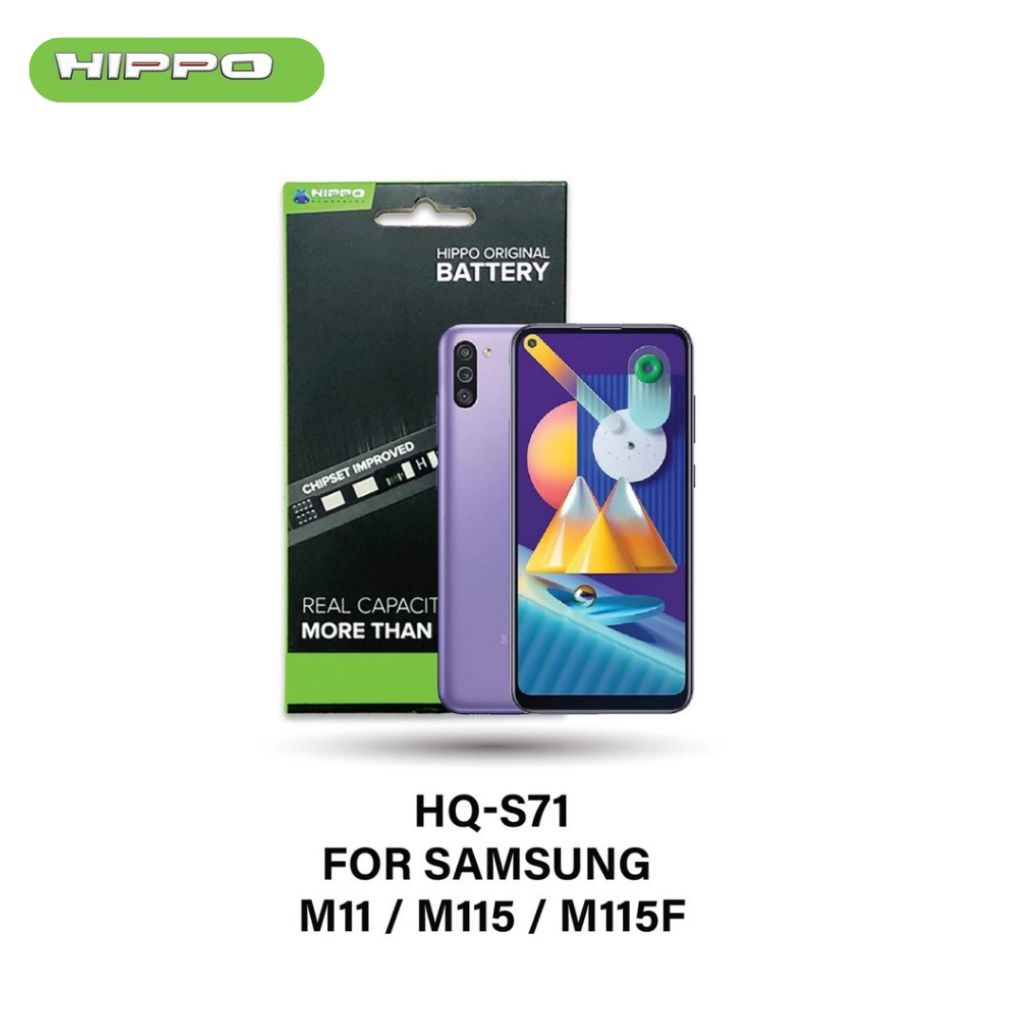 Hippo Baterai SAMSUNG HQ-S71 GALAXY M11 / M115 / M115F 5000mAh Battery Batere Batrai Batre Original Cell Garansi resmi