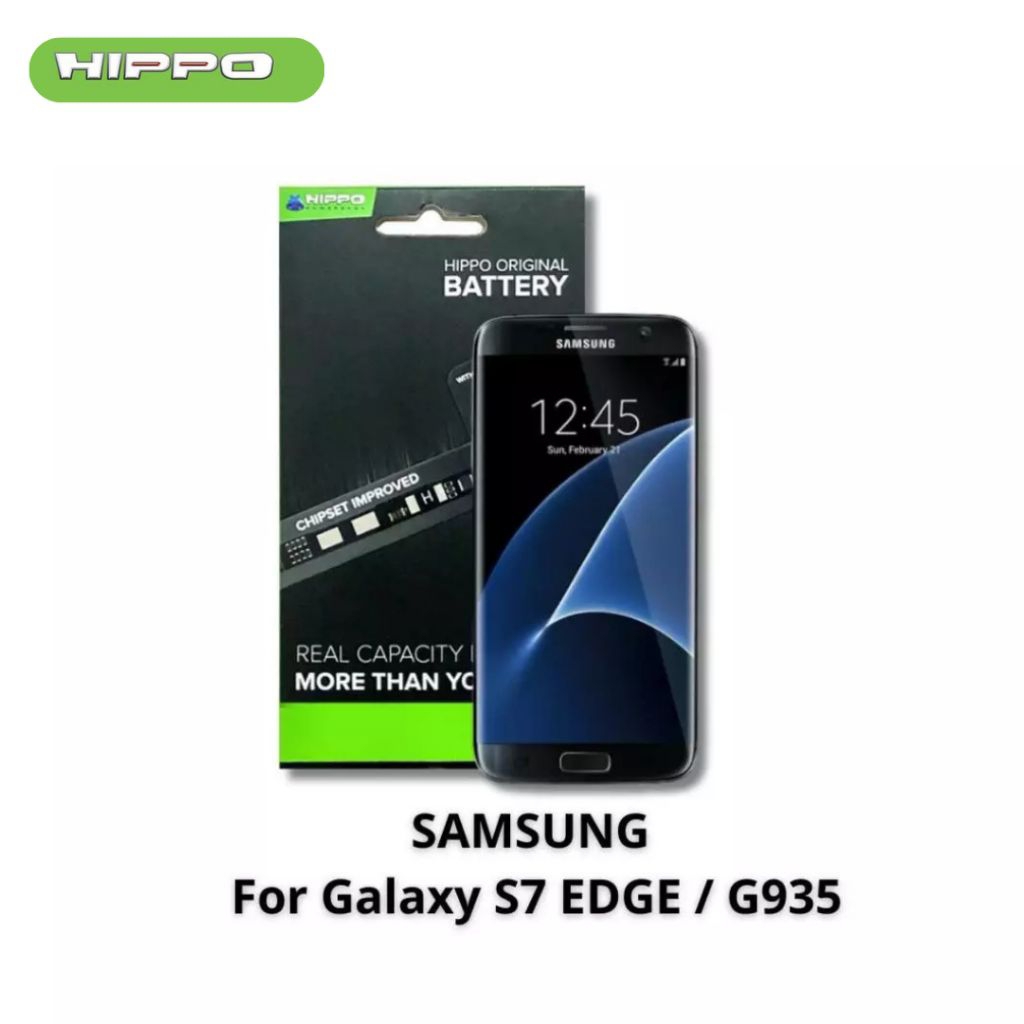 Hippo Baterai Samsung Galaxy S7 Edge G935 3600mAh Original Battery Premium Batu Battery Batere Batre Batrai Handphone Garansi Resmi