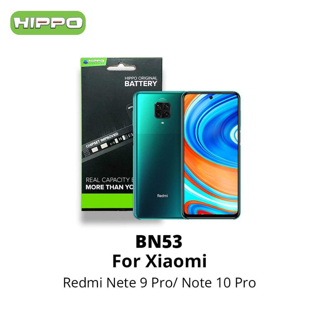 Hippo Baterai Xiaomi Baterry Redmi Note 9 Pro BN53 5020MAH Batere Premium Batu Batre Batrai Handphone Garansi Resmi