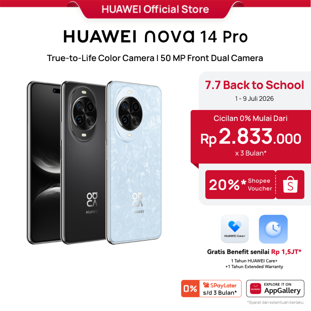 7.7 Voucher s d 20% HUAWEI nova 14 Pro Smartphone True-to-Life Color Camera 50 MP Front Dual Camera Smart AI 100W