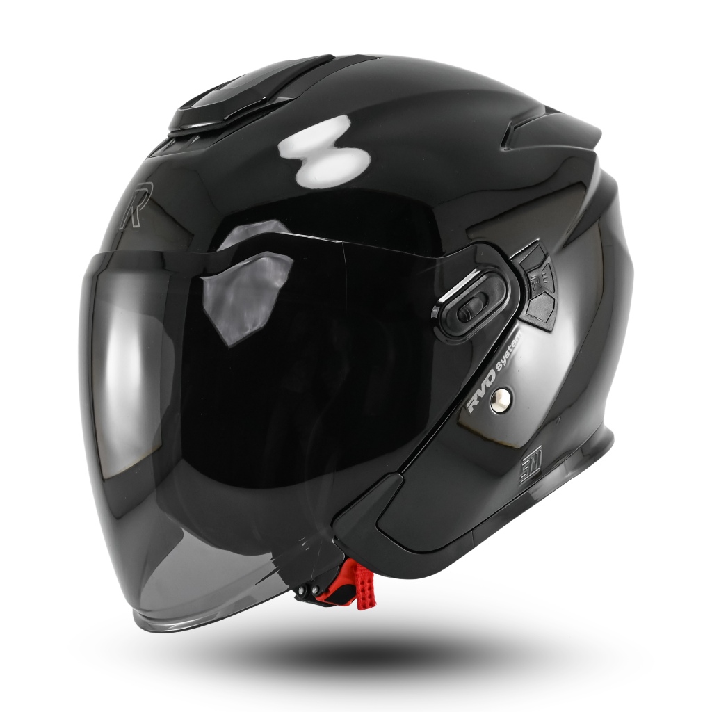 Helm Half Face Single Visor Helm Rsix REVOLT -1 Solid Terbaru Premium SNI - Gambar 2