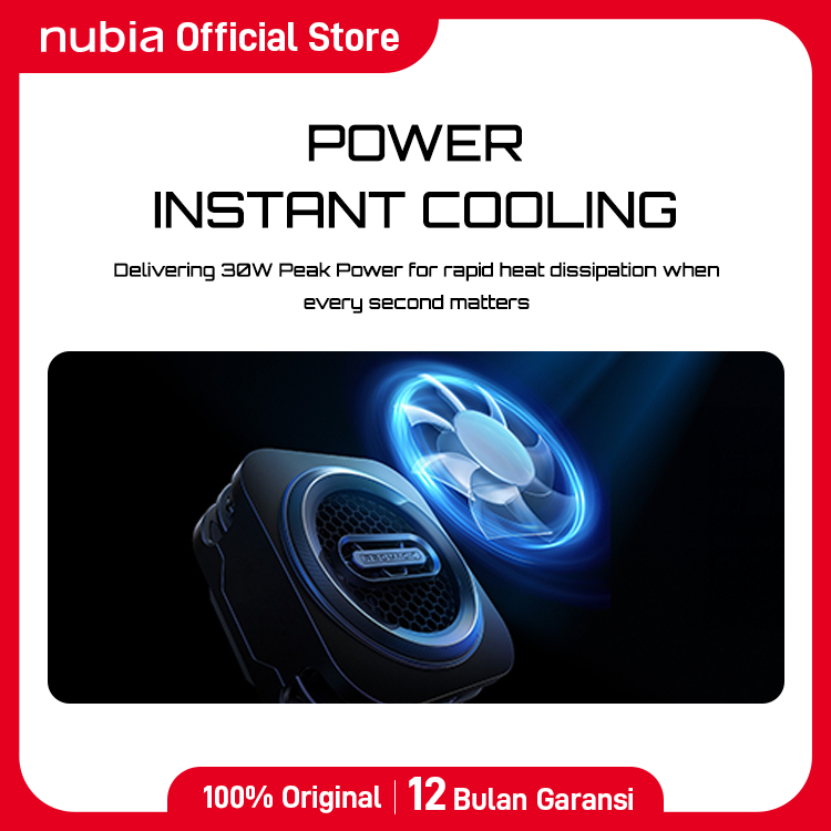 REDMAGIC Cooler 6 Pro 30W Instant Cooling Low Noise Super Quiet NTC Dual Protection Mechanism Smart Control Universal Compability Bisa Untuk Semua Merk Gaming Cooling Fan - Gambar 4
