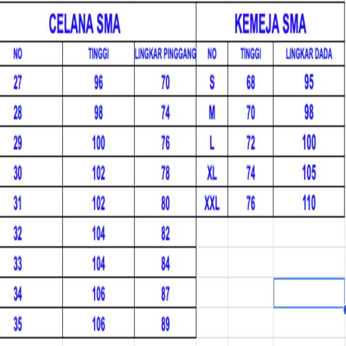 CELANA KEMEJA SERAGAM SEKOLAH SMA MA WARNA ABU DAN PUTIH BAHAN PREMIUM TEBEL DAN HALUS LEMBUT - Gambar 2