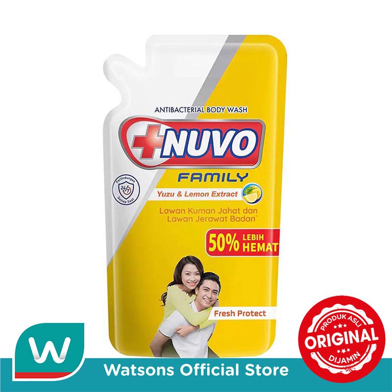 Nuvo Family Sabun Mandi Cair Fresh Protect Pouch 800g X 2 - Gambar 3