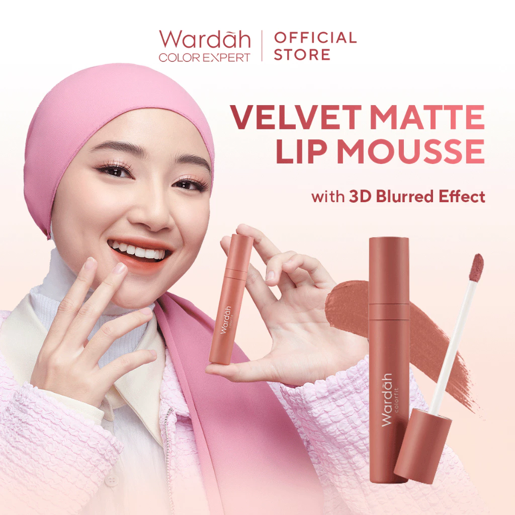 WARDAH Lip Cream Colorfit Velvet Matte Lip Mousse Lip Cream Korean Blur Anti Crack Tahan Lama 24 Jam Tidak Lengket Tekstur Creamy Liptint Lip Stain Lipgloss Lip Tint Lipstik Lipcream Longlasting Waterproof Dry Lips Smooth - Makeup