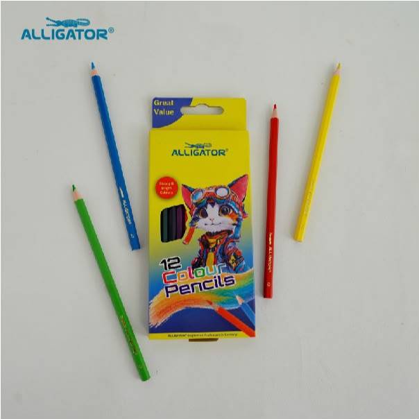 Alligator Oil Pastel 12â€™s + Pensil Colour 12â€™s + Pensil Tulis | Paket Bundling Alat Sekolah & Mewarnai - Gambar 4