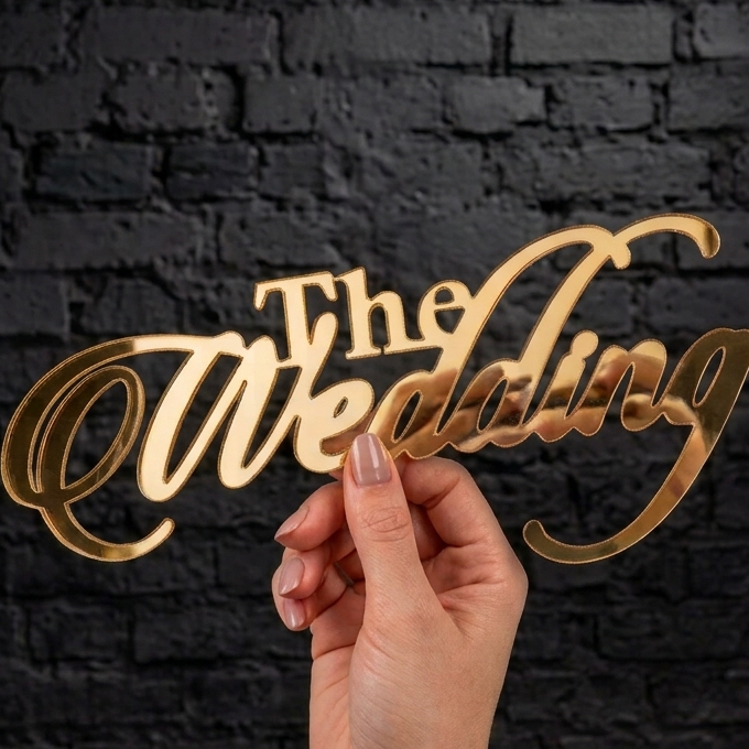 The Wedding Akrilik / Hiasan Mahar The Wedding / Chipboard / Hiasan Akrilik - Gambar 2