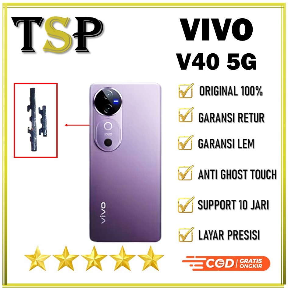 TOMBOL LUAR ON / OFF + VOLUME VIVO V40 5G ORIGINAL 100% COMPLETE