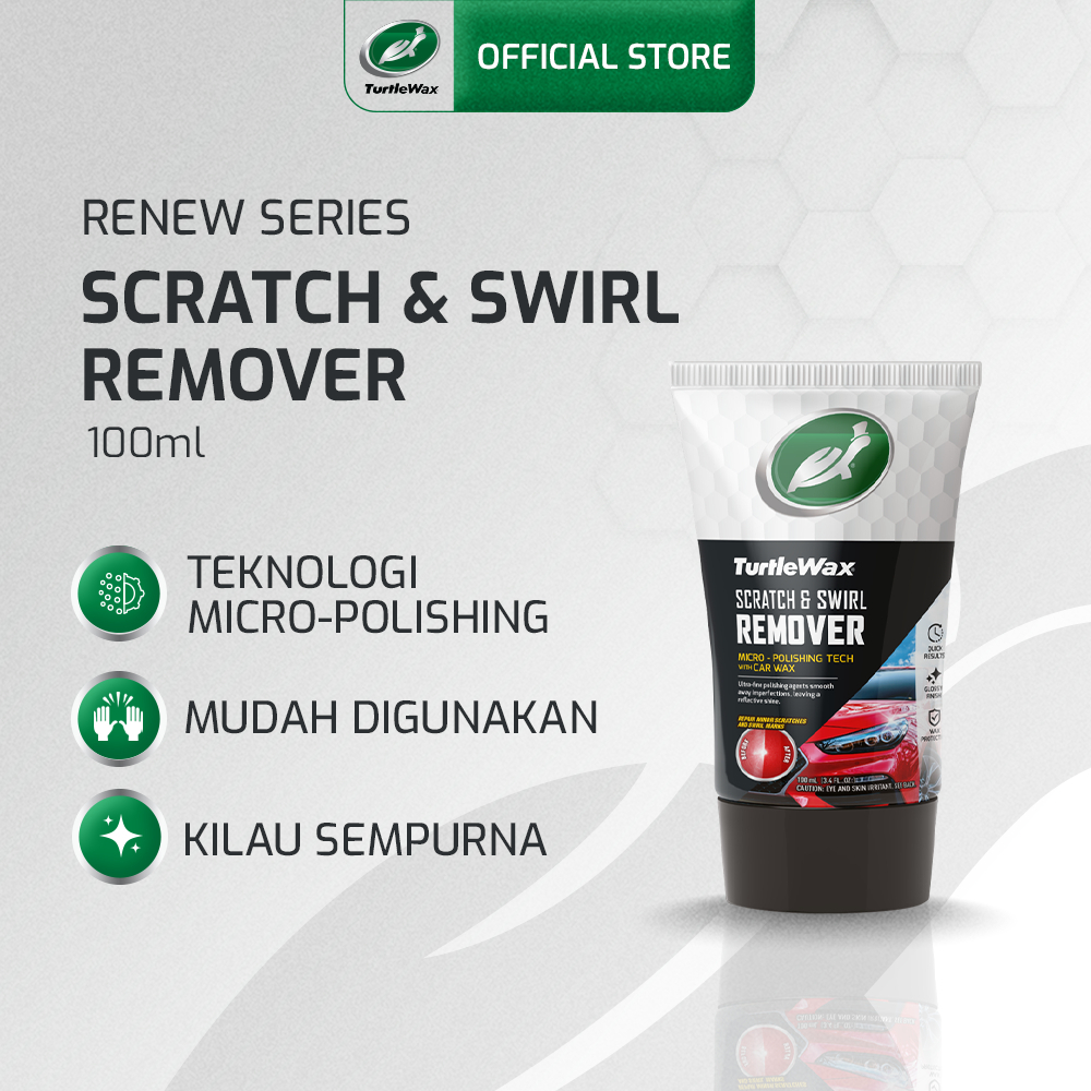 GIFT - Turtle Wax Scratch & Swirl Remover Penghilang Baret Body Mobil Motor Helm Kulkas Meja Kayu Pernis Aplikasi Manual Fnishing Gloss