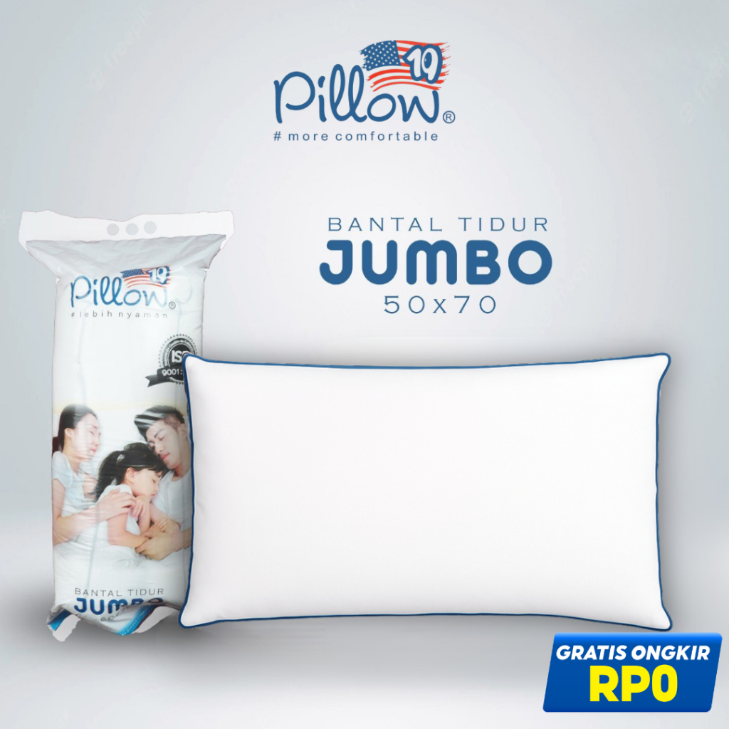 109 PILLOW- [1PCS JUMBO] BANTAL TIDUR HOTEL UK JUMBO 50 X 70 cm DAN BANTAL SOFA UK 40X40 cm