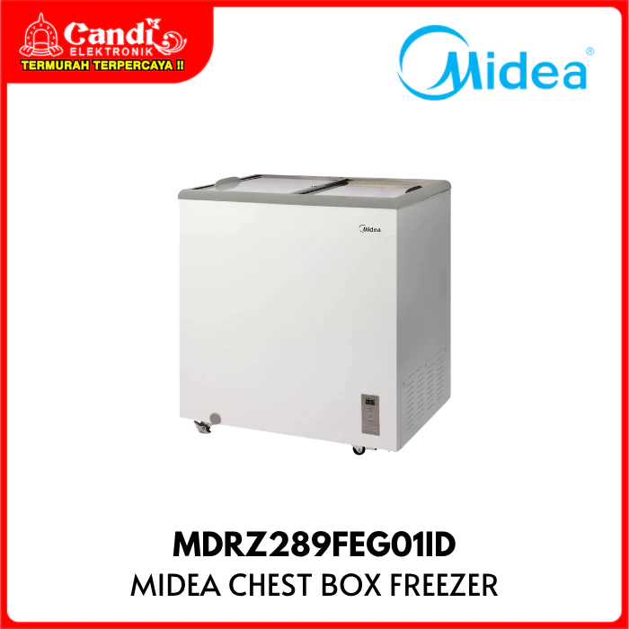 MIDEA Chest Box Freezer 195 Liter Inverter Pintu Kaca Tempered Low-E MDRZ289FEG01ID
