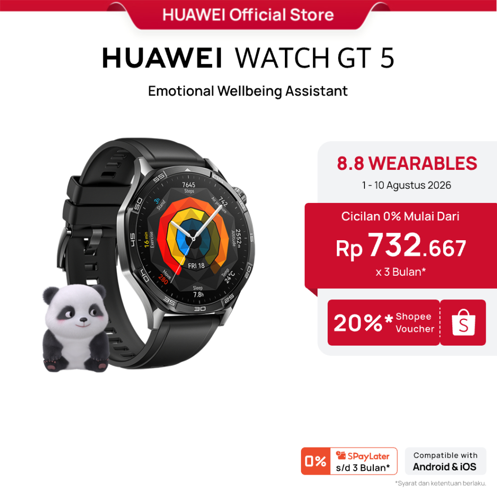 [8.8 s/d 20%*] HUAWEI WATCH GT 5 Series Smartwatch / Fashion Edge / Pro-Level Sports / Golf Courses Map / Up to 2-Week Battery Life