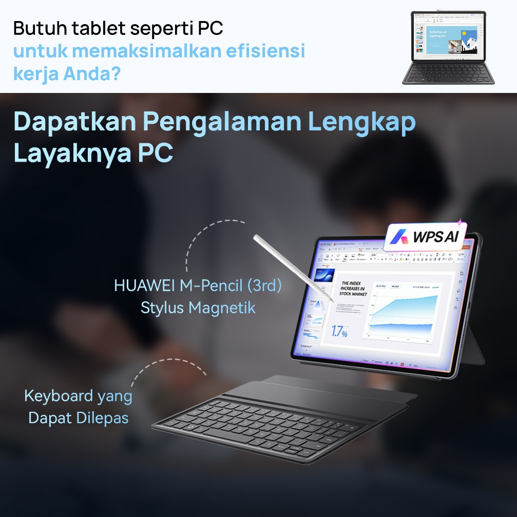 [8.8 s/d 20%* / FREE PEN] HUAWEI MatePad 11.5 Standard Tablet / Produktivitas WPS Setara PC ditenagai AI / 10,100 mAh 40W HUAWEI SuperCharge - Gambar 4