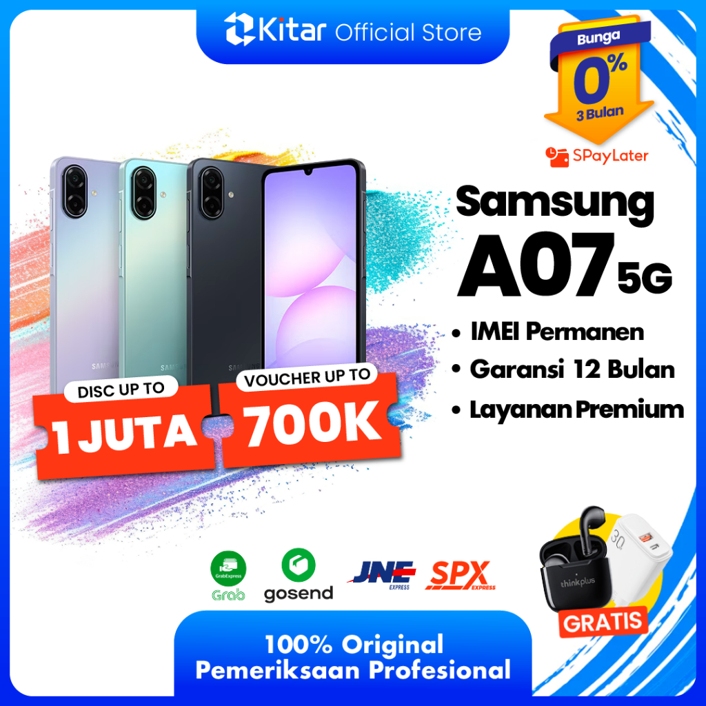 Samsung A07 5G Second Resmi ex SEIN BC Beacukai IMEI Permanen 100% Original FULLSET 4 64GB 4 128GB 6 128GB 6 256GB