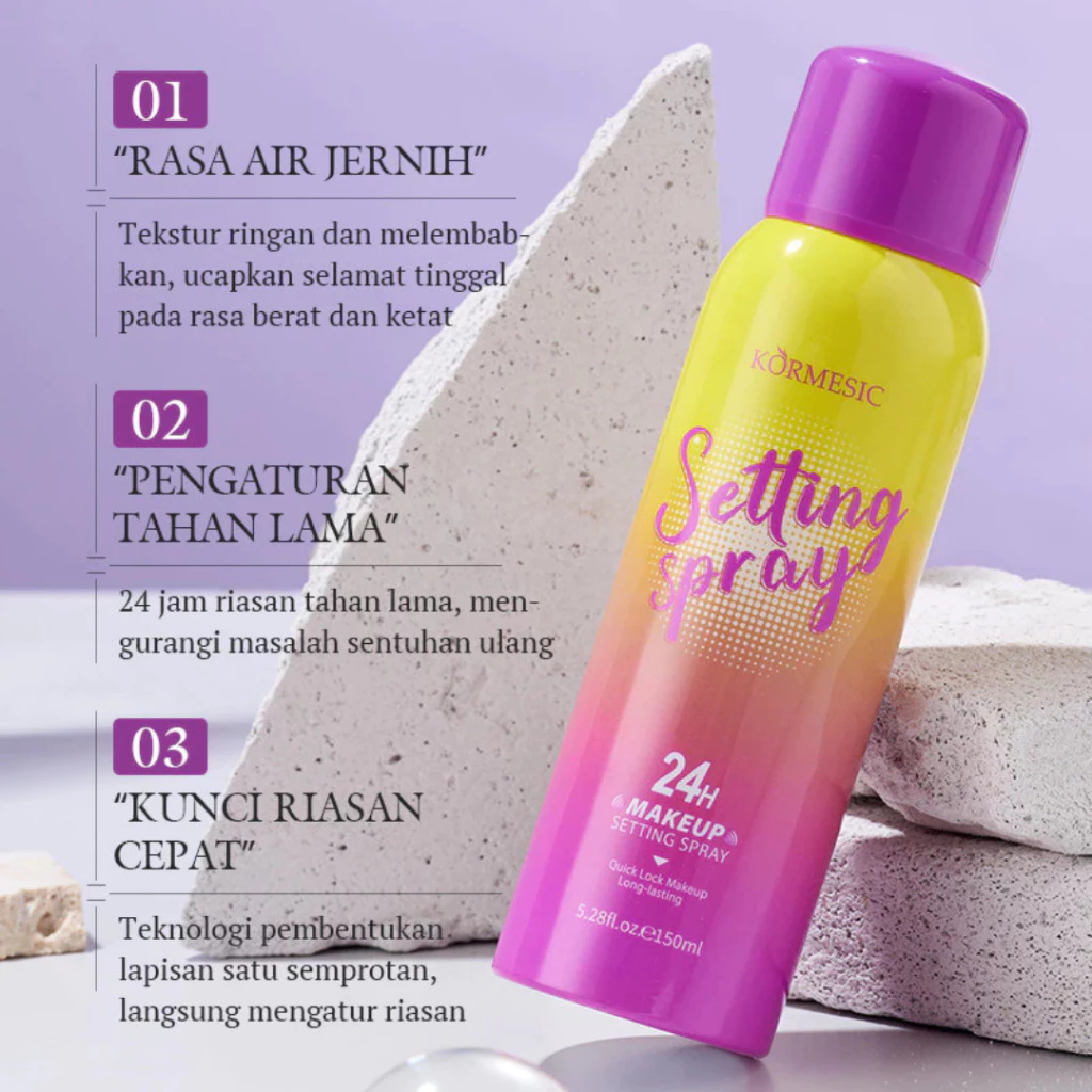 Kormesic 24H Makeup Setting Spray 150Ml / Distributor Cream Ori - Gambar 3