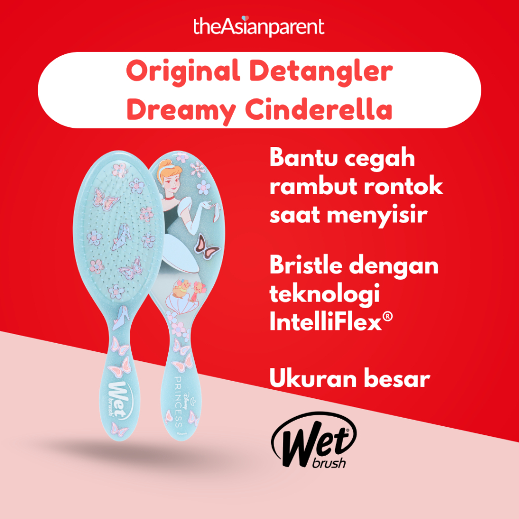 Wet Brush Disney Dreamy Cinderella Sisir Anti Kusut Intelliflex