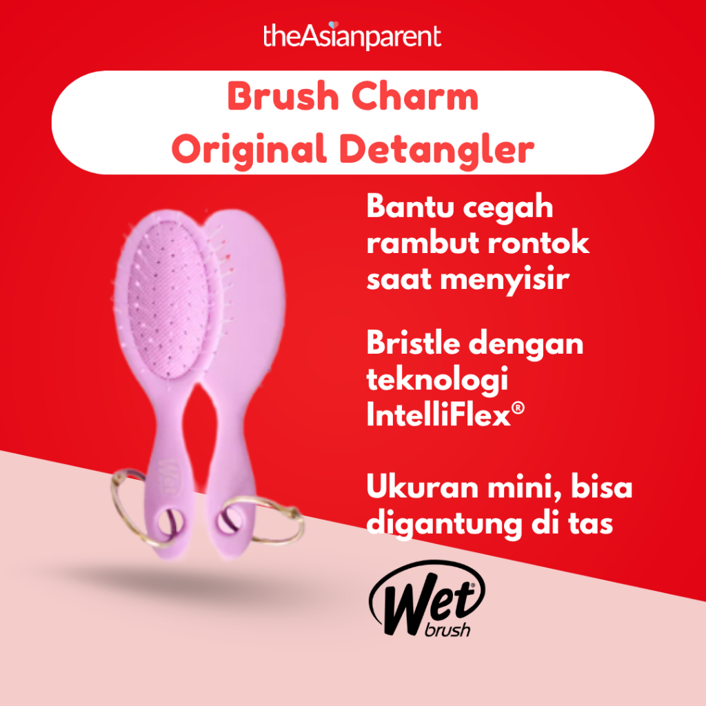 Wet Brush Keychain Brush Charm Sisir Gantungan Tas