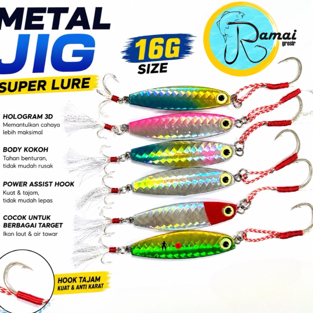 UMPAN JIG MINNOW VIB IKAN METAL 16g