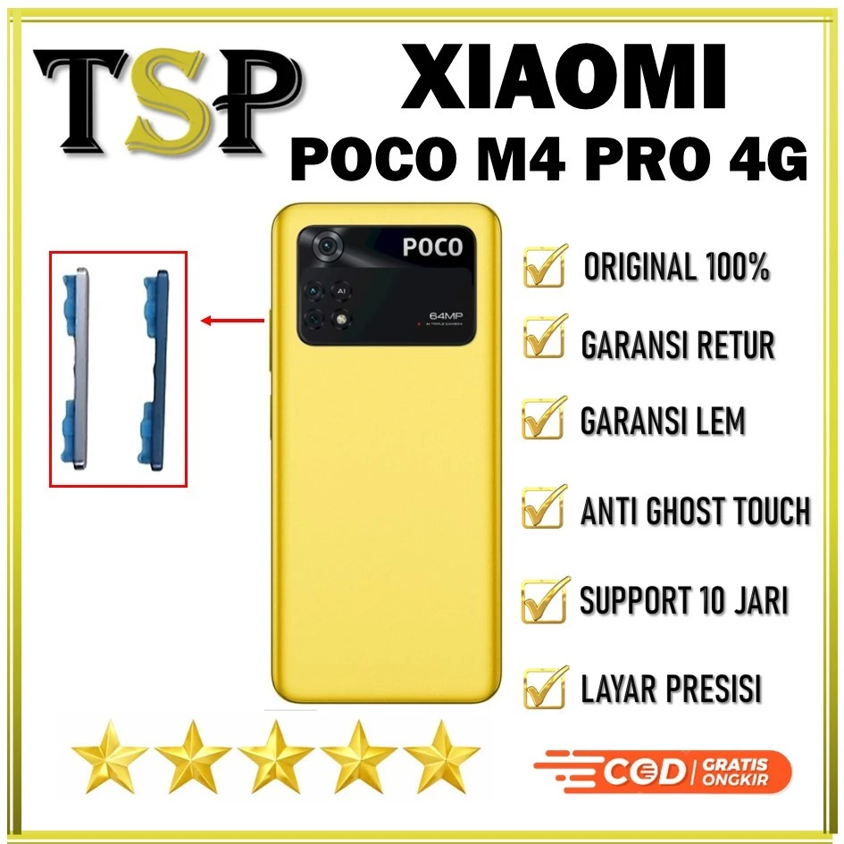 TOMBOL LUAR VOLUME XIAOMI POCO M4 PRO 4G ORIGINAL 100%