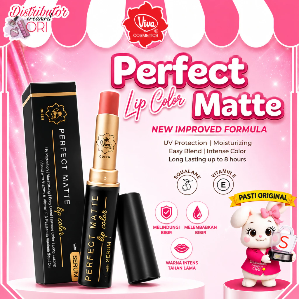 Viva Queen Perfect Matte SERUM Lip Color Series / Distributor Cream Ori