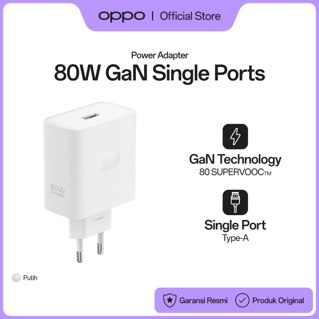 OPPO SUPERVOOC 80W GaN Power Adapter Single Ports