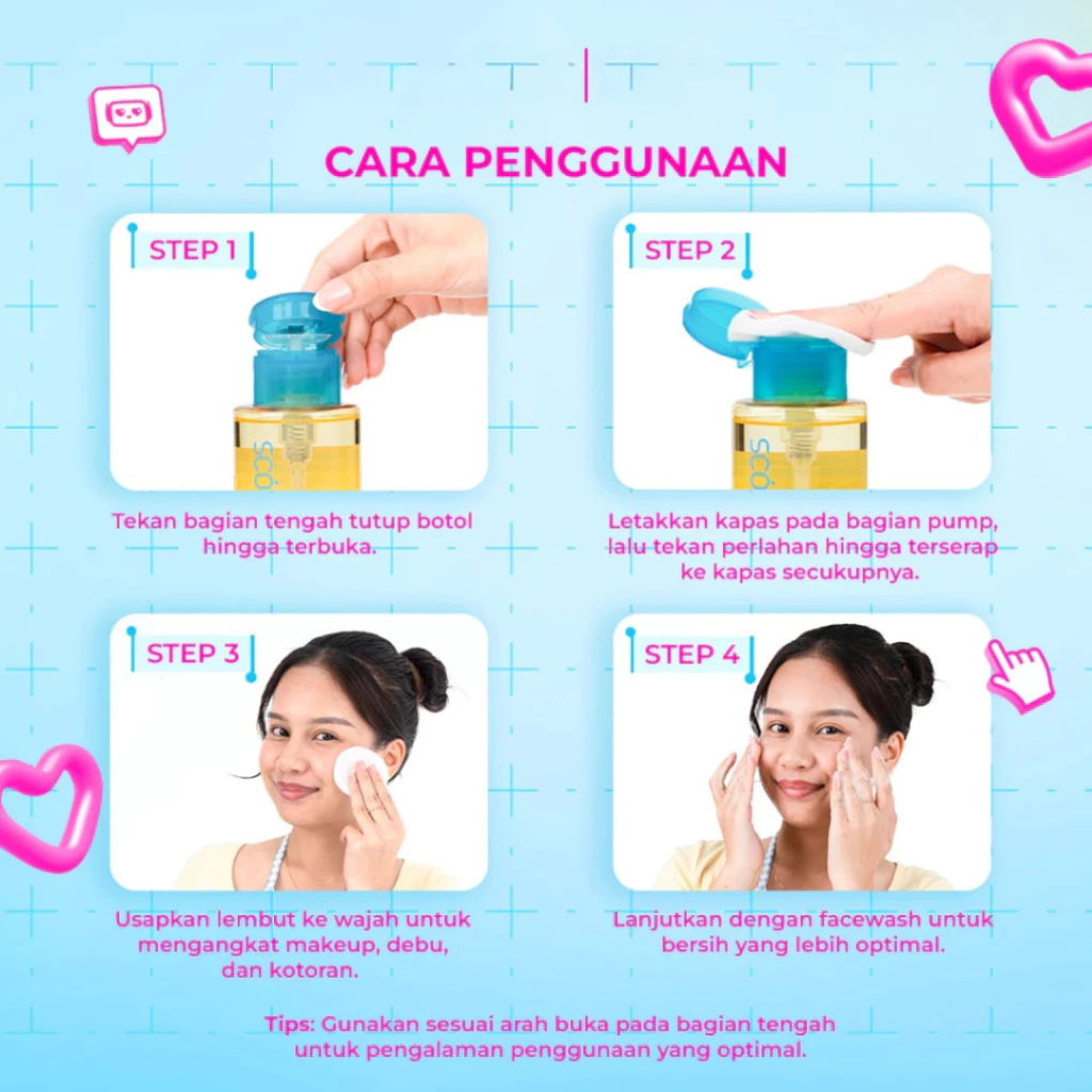 SCORA Micellar Water Series 300Ml Pump Series / Distributor Cream Ori - Gambar 2