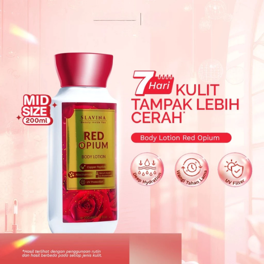 SLAVINA Body Lotion 200ML -Body Serum Tone Up Moisturizer Niacinamide / Distributor Cream Ori - Gambar 4