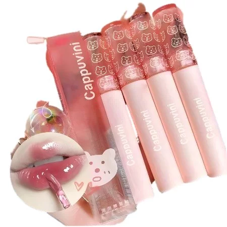 CAPPUVINI Lip Gloss Korean Glass Water Tint Mirror Glossy Lip Cream Waterproof Melembabkan Bibir Plump Murah 77020 - Gambar 2