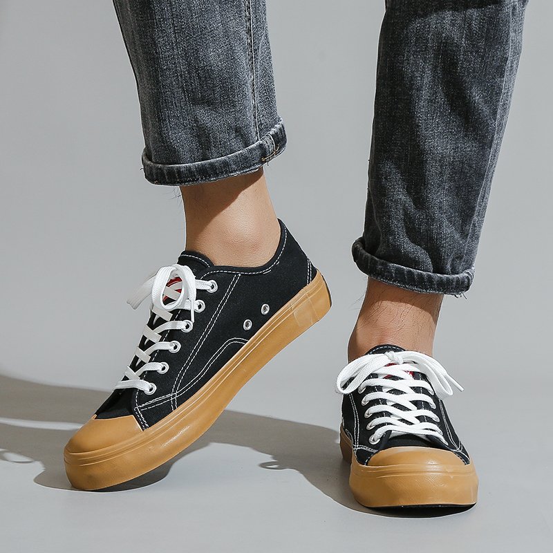 Leedoo Sepatu Kets Sneakers Causal Sepatu Sekolah Kanvas Original Sepatu Cowok Kekinian MC308 - Gambar 3