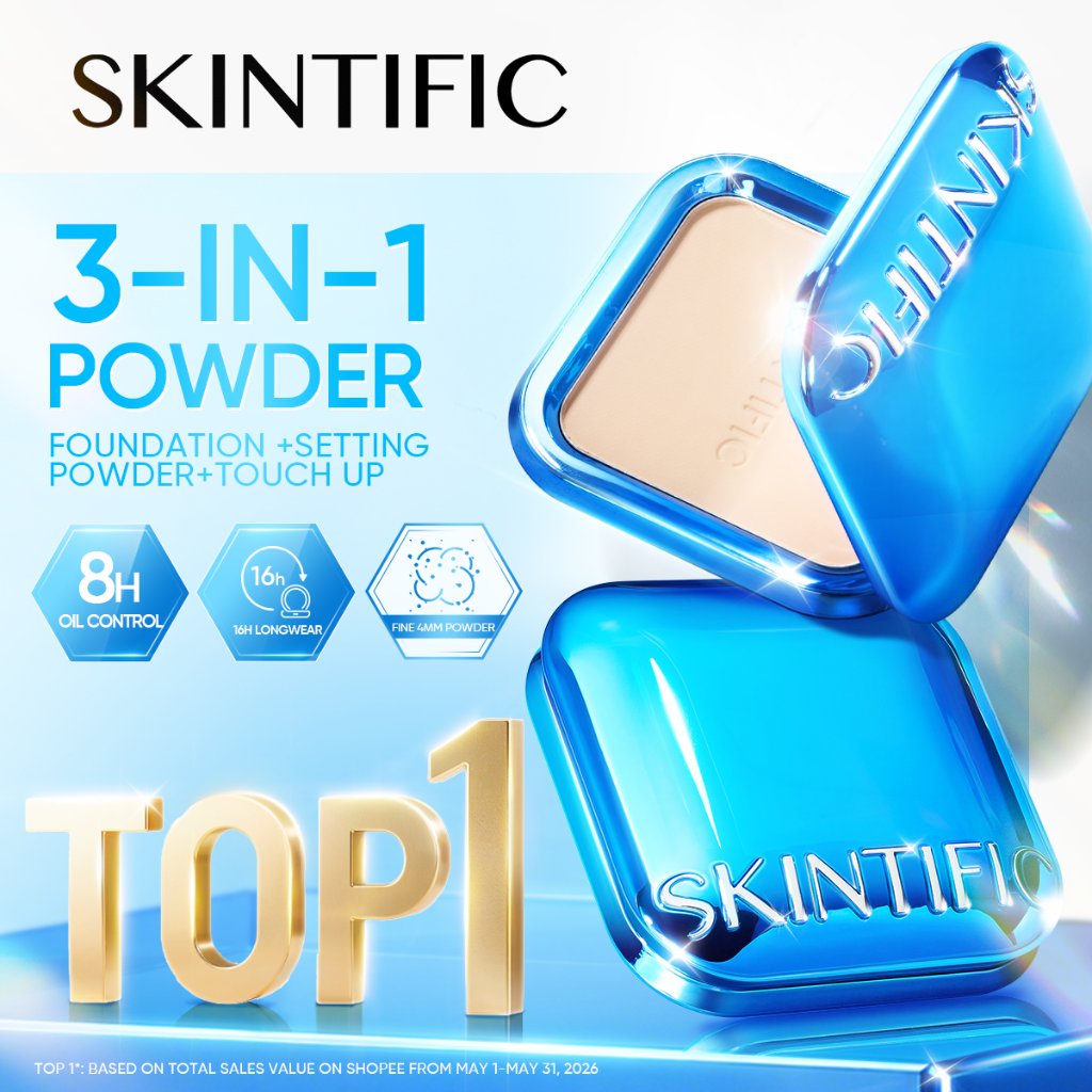 Skintific Ultra Cover Powder Foundation Matte 16H