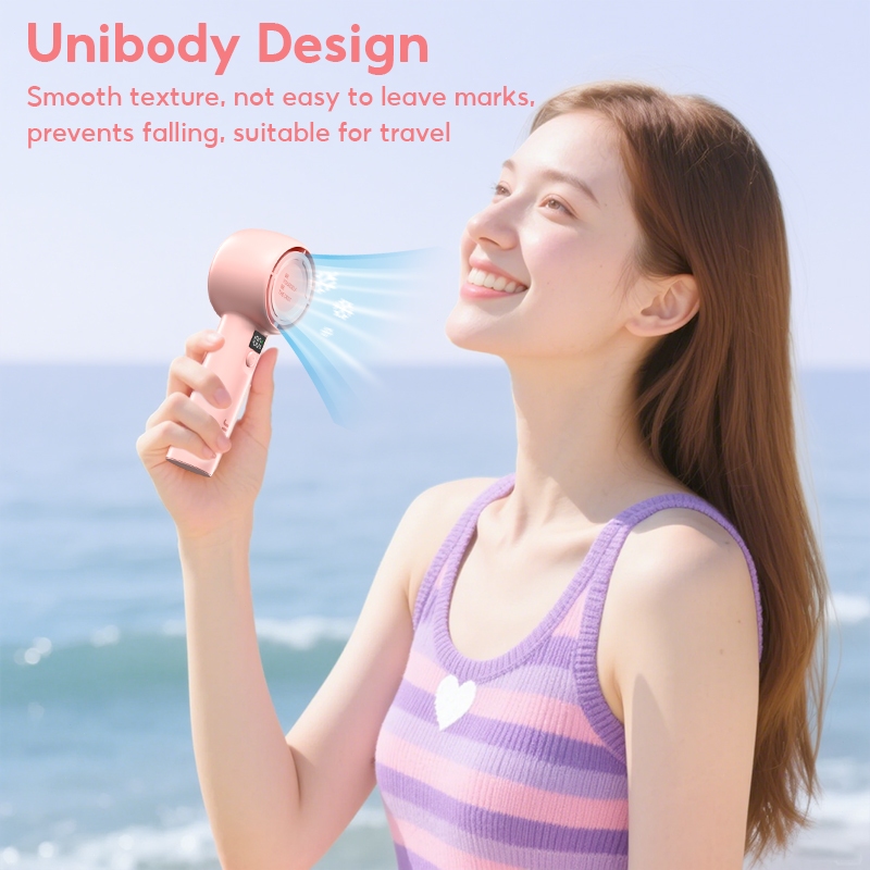 JISJIA Kipas 100 Gear Mini LED Kipas Turbo Angin Strong Wind Wind Angin Tampilan Digital Kipas - Gambar 3