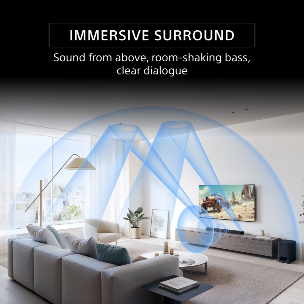 Sony BRAVIA Theatre Bar 6 / Soundbar 3.1.2ch dengan subwoofer nirkabel / Dolby Atmos/DTS:X HT-B600 - Gambar 3