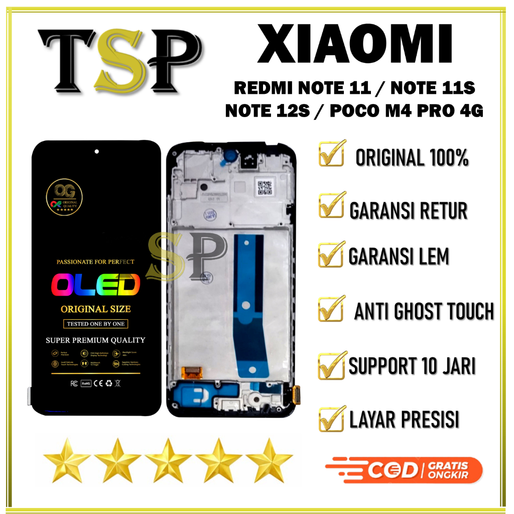 LCD TOUCHSCREEN XIAOMI REDMI NOTE 11 / NOTE 11S / NOTE 12S / POCO M4 PRO 4G FULLSET ORIGINAL