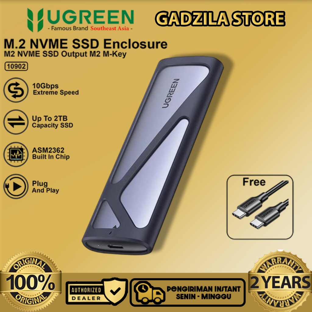 UGREEN Adapter Enclosure NVME M.2 SATA Casing SSD 10GBps To USB 3.1 ...