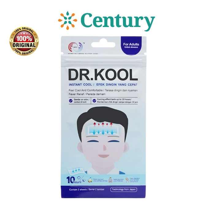 DR.KOOL FEVER FOR ADULTS 1X2 1 LEMBAR / PENURUN PANAS / DEMAM / KOMPRES DEMAM - Gambar 3