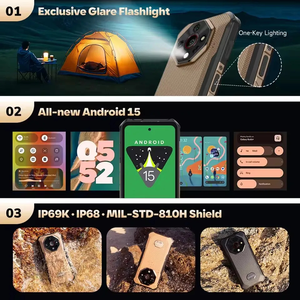 Ulefone Armor X16 Pro 5G 6,56''LCD IPS 120HZ 10360mAh 8GB 256GB NFC - Gambar 2