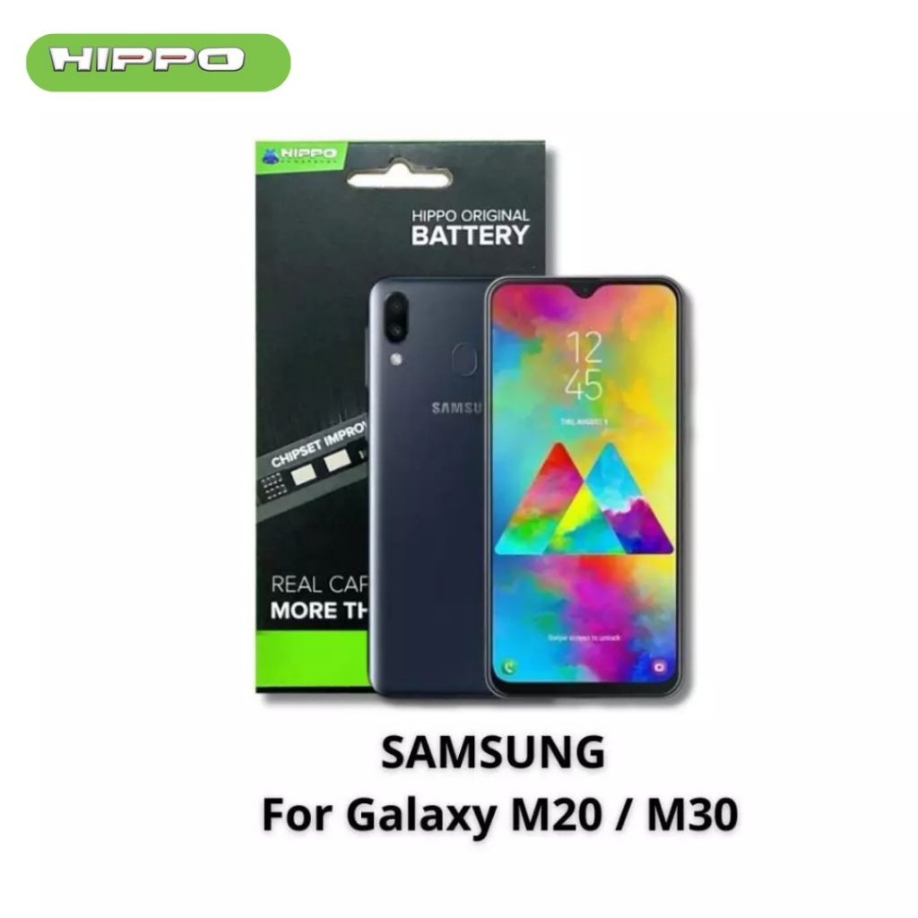 Hippo Baterai Baterry 100% ORI Baterai Samsung Galaxy M20 M30 4900mAh Batere Premium Batu Batre Batrai Handphone Garansi Resmi